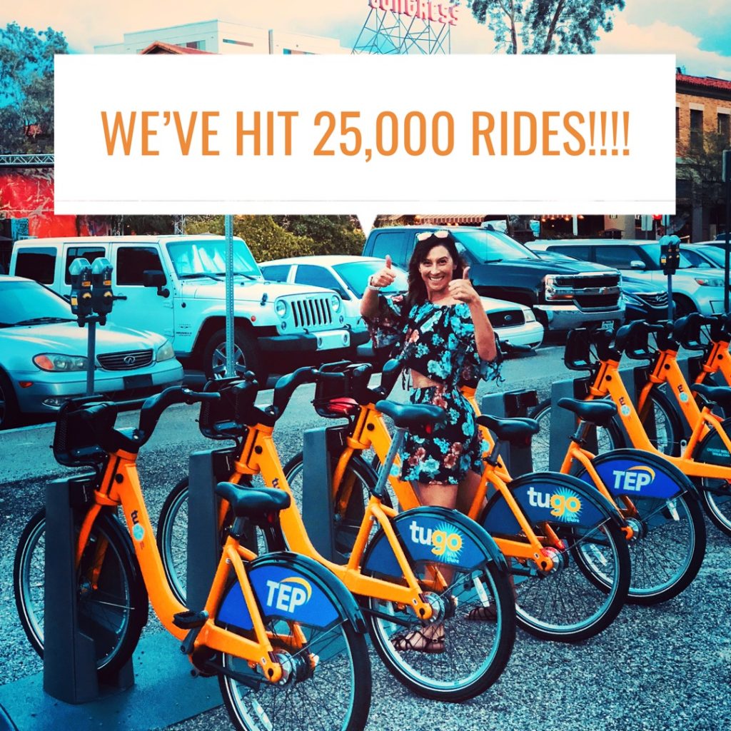 25k ride milestone for Tugo Bike Share